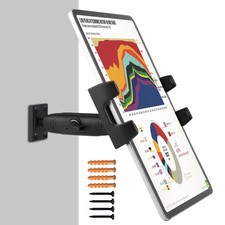 Tablet Wall Mount iPad Wall Holder Stand with Long Arm 360 Rotating Aluminiu...