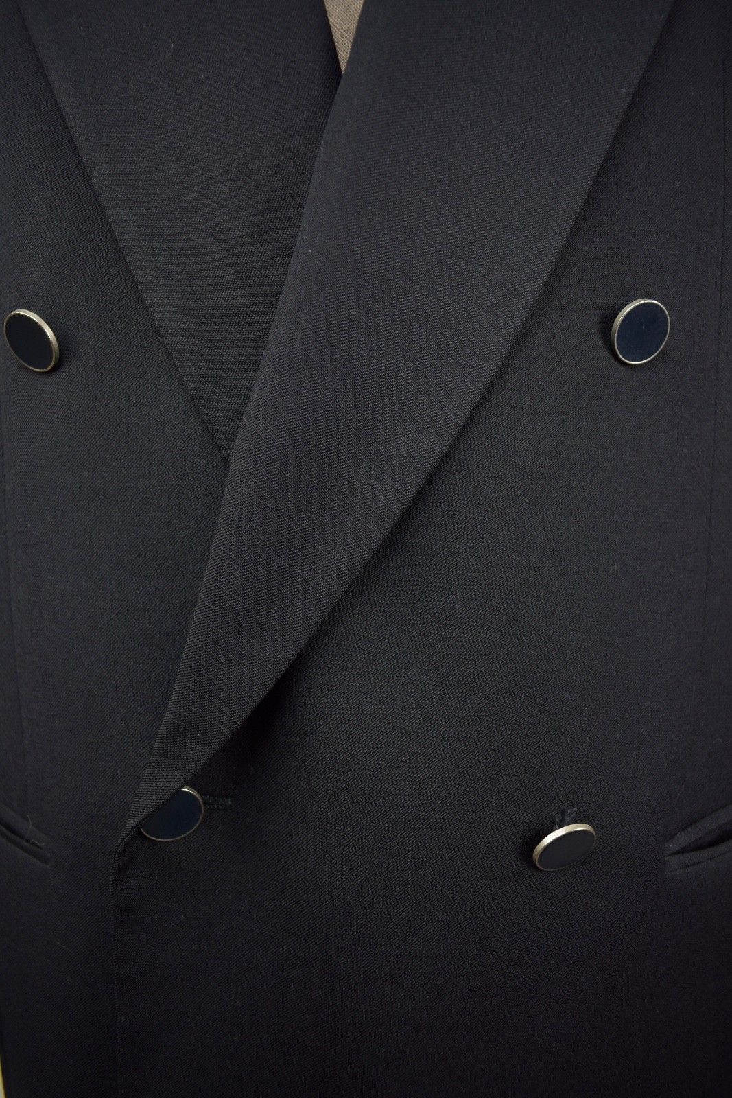 Mani Solid Black 100% Wool Double Breasted Blazer… - image 2