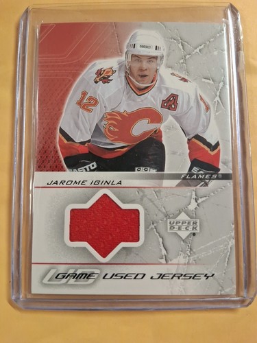 2003-04 JAROME IGINLA Upper Deck Game Used Jersey #UD-JI,FLAMES!!