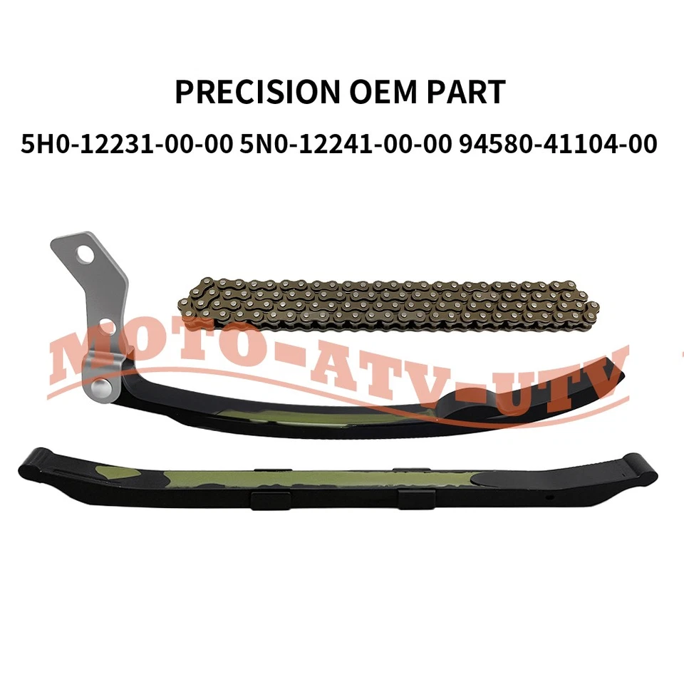 Cam Timing Chain & Guides Kit for Yamaha Timberwolf 250 YFB250 2WD/4WD 1992-2000 Foto 2 de 4