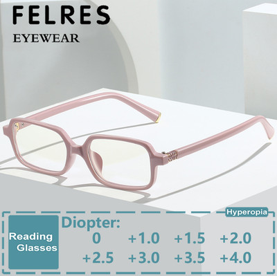 Women Blue Light Blocking Reading Glasses Square Frame Presbyopic Glasses New