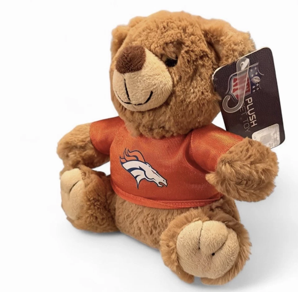 Camiseta naranja del equipo Denver Broncos oso de peluche juguete de peluche 7,5" Foto 3 de 3