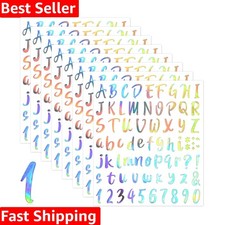 576 Pieces 8 Sheets Letters Stickers Self Adhesive Vinyl Letter Alphabet Numb...