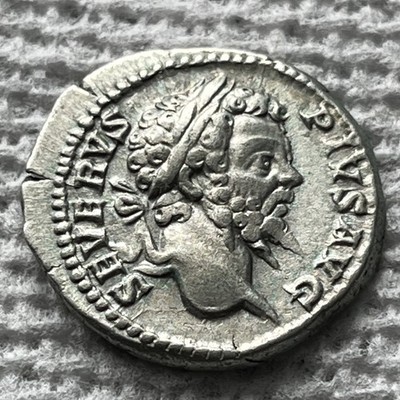 Ancient Roman Empire Silver Coin AR Denarius Septimius Severus 192-211 AD.