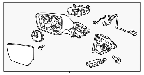Genuine GM Chrome Driver Side Door Mirror 84269222