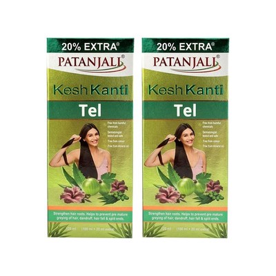 patanjali Kesh Kanti Hair Oil 120ml / 4.05 fl oz - 4.06 Fl Oz (Pack of 2) 