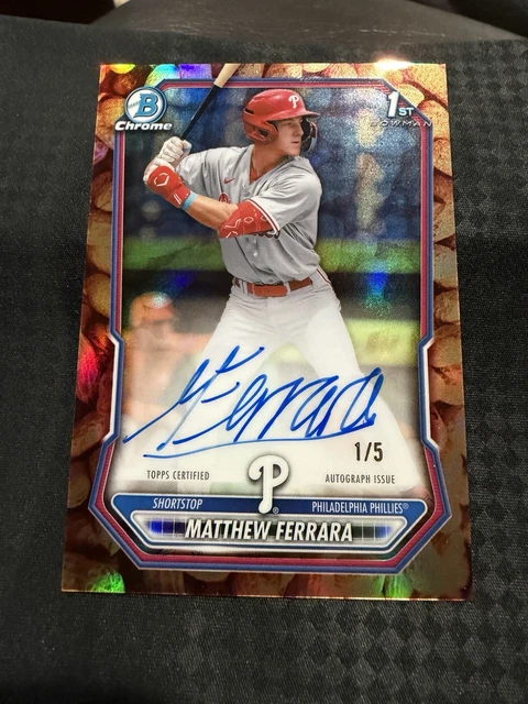 2026 Bowman Matthew Ferrara 1st Snack Pack Peanut Refactor AUTO /5 #CPA-MF