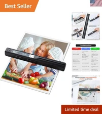 Compact Handheld Scanner for Portable JPEG/PDF File Management Up to 900 DPI