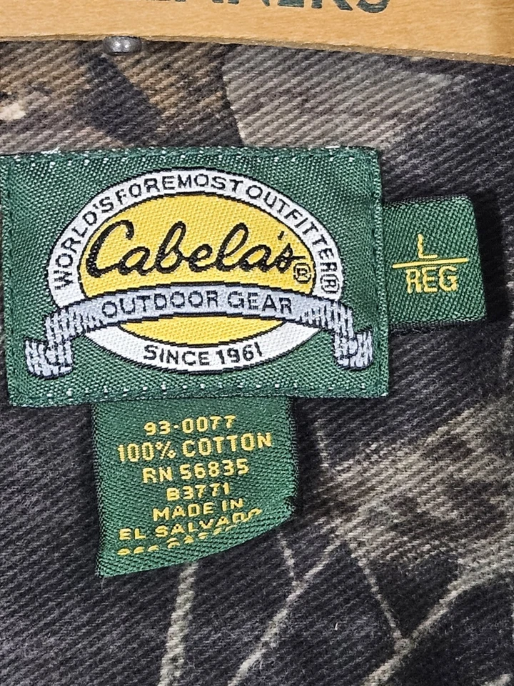 Cabela's Mossy Oak Break Up Camo Hunting Shirt and Pant Set Chamois Cotton L 36 - Image 2 of 4