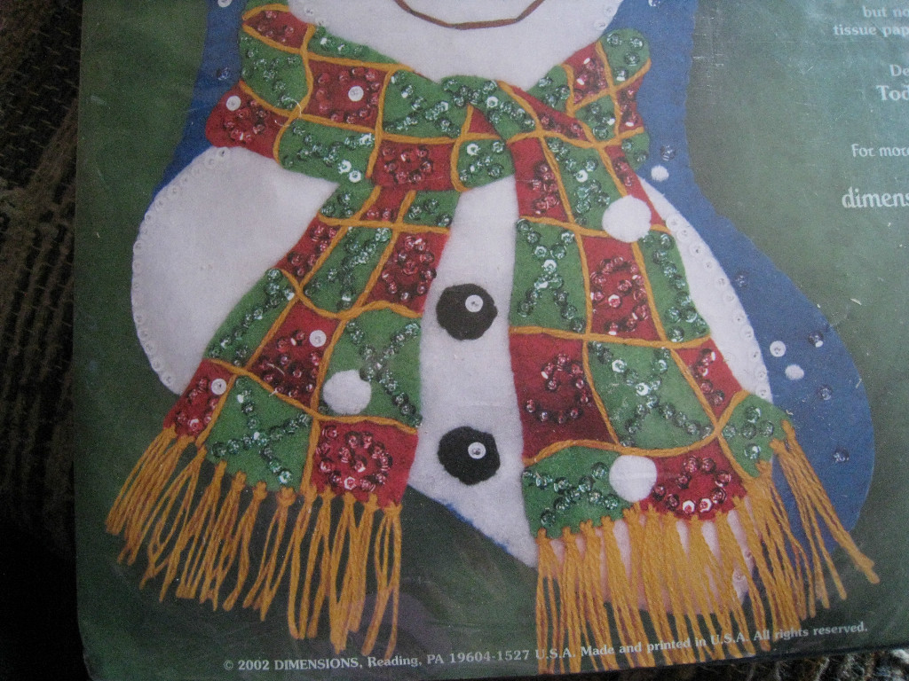 Dimensions Christmas Felt Applique Holiday Stocking Kit,SEQUINED