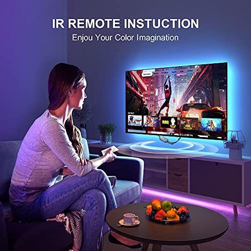 Lumières LED pour Rétroéclairage TV Taille 75 Pouces-85 Pouces avec Télécommande, pour Miroir, PC, - Photo 7 sur 8