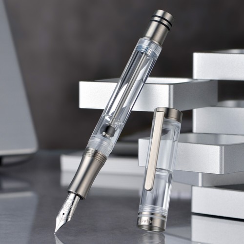 Asvine V200 Fountain Pen Vacuum Filling, Asvine / BOCK EF/F/M/B Nib - 第 1/16 張圖片