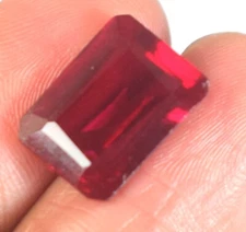 Burma Red Ruby 9.80 Ct Natural Emerald Cut Gemstone Certified B87443 Best Offer