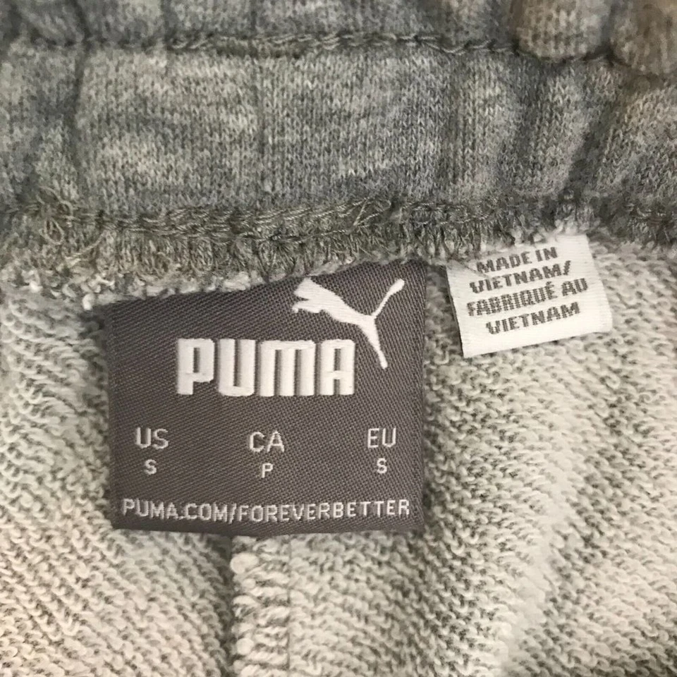 Pantalones Cortos de Gimnasio Puma Para Hombres Pequeños Gris Entrenamiento Atlético Salón Tejido Sudadera Pantalones Cortos Logo Foto 3 de 4