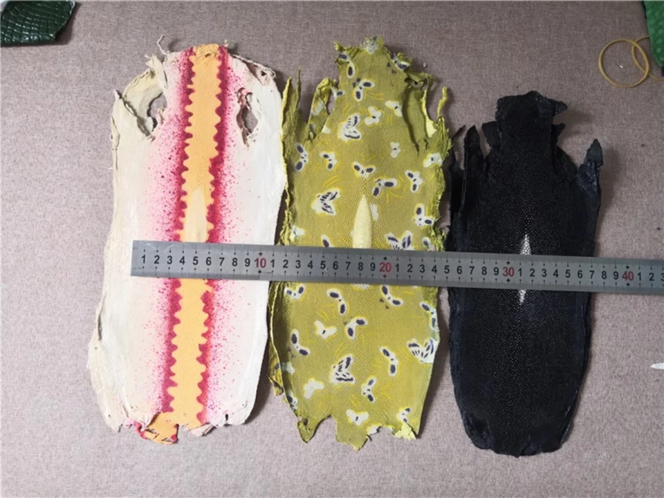 Настоящий неполированный скат шагреневая кожа рыба кожа скрывает шкуры сделай сам ремешок для часов - Изображение 3 из 4