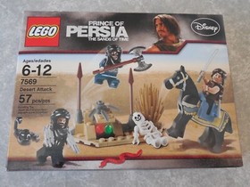 LEGO #7569 PRINCE OF PERSIA DESERT ATTACK, 1 BAG OPEN FIGURES INCLUDED, OPEN BOX
