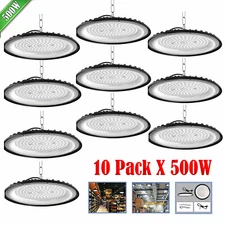 5-10 Pcs 500W UFO Led High Bay Light Factory Warehouse Commercial Led Shop Light