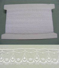 Flat Lace White 163a - 15 metres