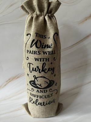 Weihnachten Weinflasche Geschenktüte - Freund Familie - Weihnachtsgeschenk Rum Wodka Whisky