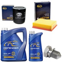 MotoröL Filter Set 10W-40 6 Liter + ÖLablassschraube FüR Audi A4 2.4 163 170 PS