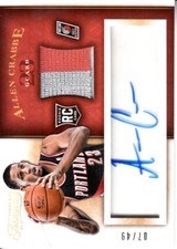 2013-14 Timeless Treasures Rookie Auto Prime #102 Allen Crabbe Auto Jersey /49