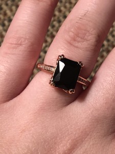 black gem ring