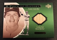 CARLTON FISK Boston RED SOX 2001 UD PIECE OF HISTORY USED BAT 1975 World Series