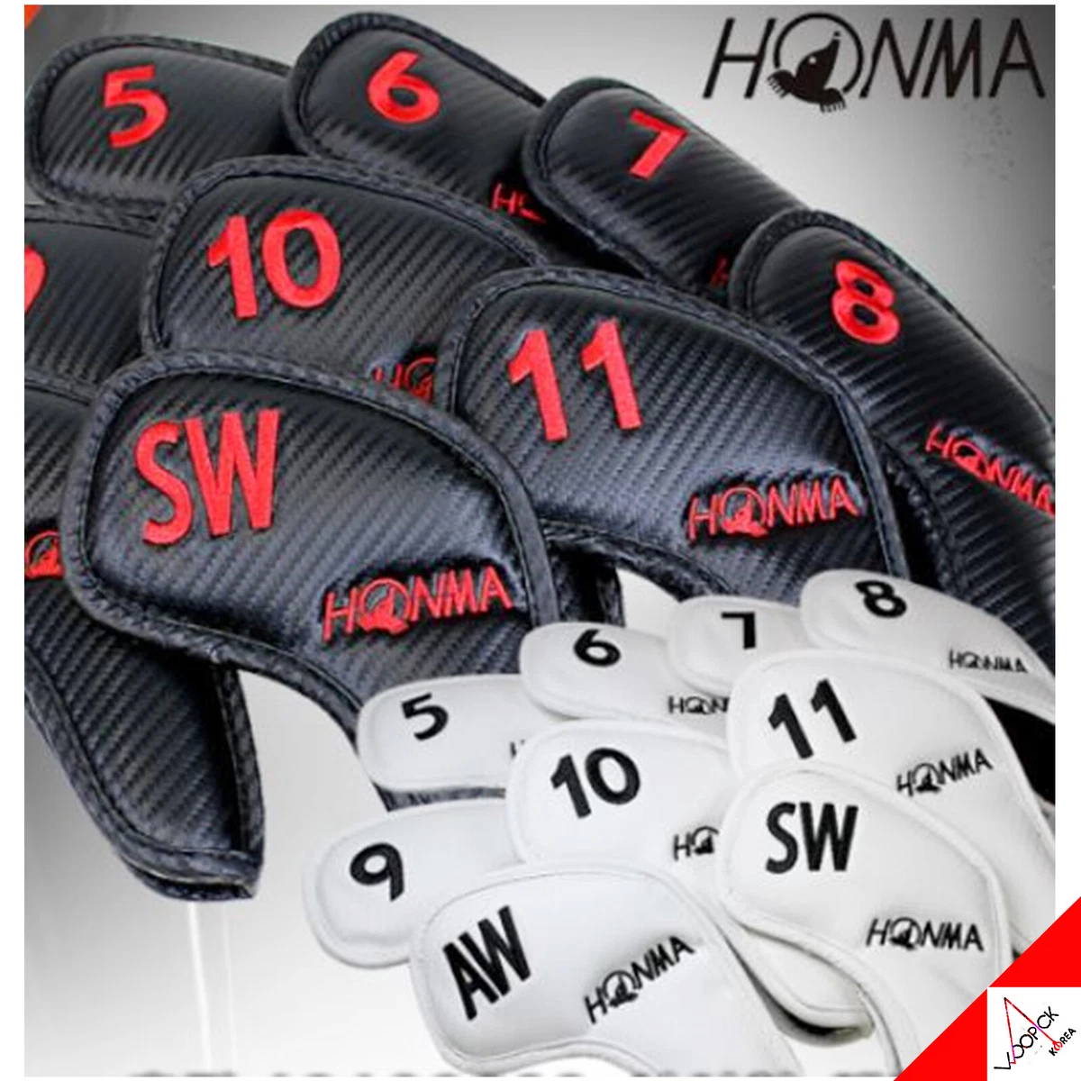 Copri Testa Honma Originali Per Ferri – Set 9 Pezzi Nero O Bianco (5-11, AW, SW) – Giappone