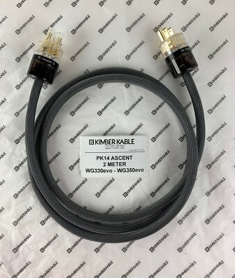 Kimber Kable PK14 Ascent Gold Power Cord 2 Meter (Retail $444)