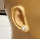 GIA certified 14k white gold .73ct Flower diamond stud 6 prong earrings Natural — photo 7