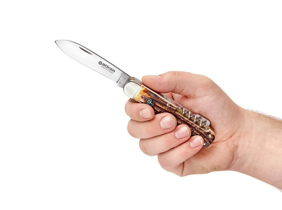 Navaja de Bolsillo Boker Hunters Trio 3.35" CPM-CruWear Plegable Borde Liso 110639 Foto 4 de 4