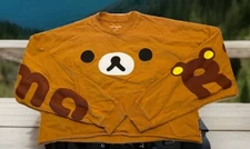 Rilakkuma NEW Spirit Jersey Long-Sleeve Shirt Crop Top Small Japan LA Women’s