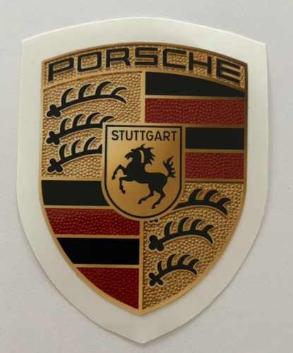 Original Porsche Emblem Wappen Logo Klebeschild Aufkleber Sticker 6,5 x 5cm - Bild 2 von 3