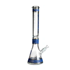 Bong Glass Beaker Bong Water Pipe - 18" Inches 7mm Phoenix  Star- BLUE
