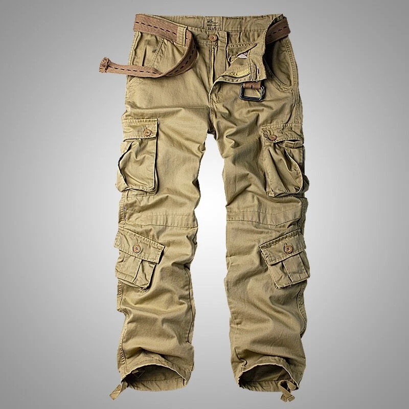 Military Style Green Grey Brown Black Combination Cargo - Big Boss Of Pants  And Trouser