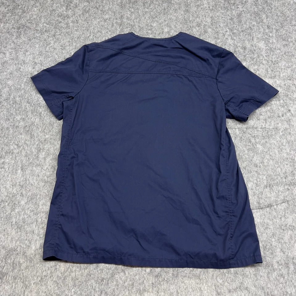 KOI скраб рубашка женщин M синий короткий рукав V шеи хлопок смесь медицинской медсестры CNA - Изображение 2 из 4