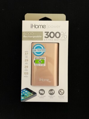 iHome Power 6000mAh Rechargeable Universal Portable Battery FREE SHIPPING c
