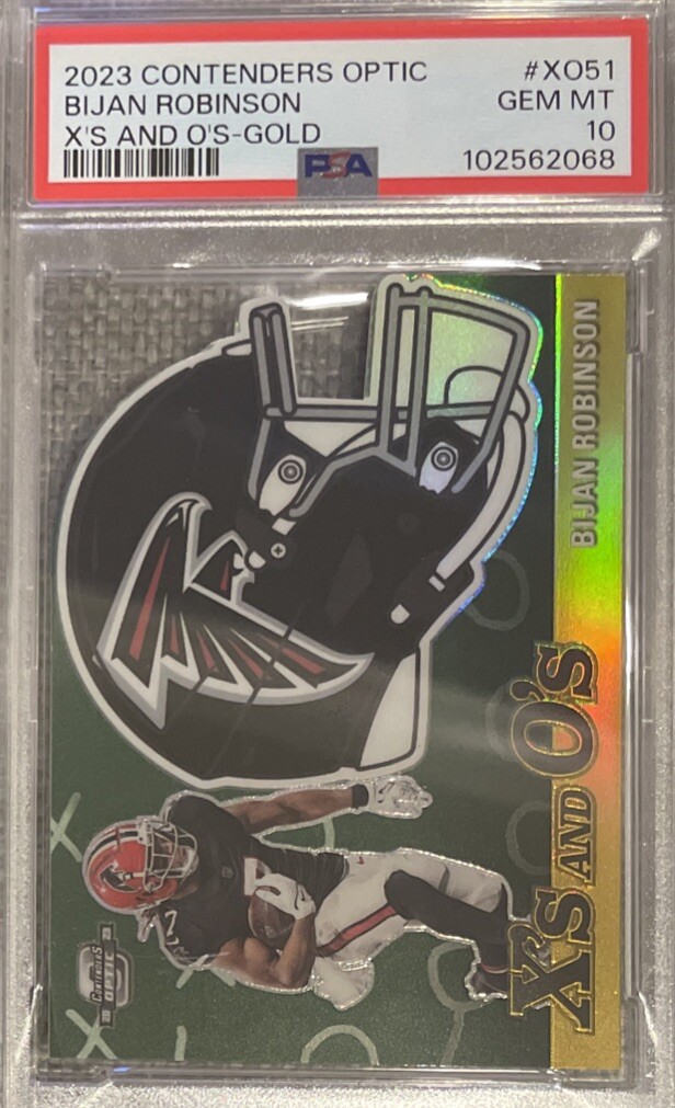 Bijan Robinson Panini Contenders Optic X's and O's #XO51 Gold