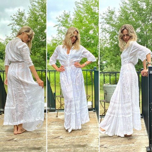 Victorian Lawn Dress - Victorian Dress - Vintage L