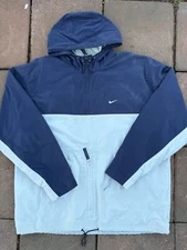 Nike Men's Windbreaker Jacket Medium Quarter Zip Swoosh 2000s Vintage