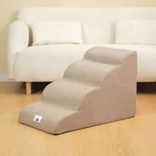 Dog Stairs Pet 2 3 4 Steps For Bed Sofa Cats Ladder Ramp With Removable Cover UK