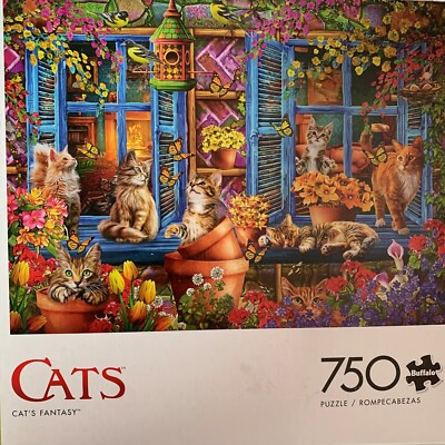 CAT'S FANTASY Puzzle 750 Teile von Buffalo - einmal importiert & gebaut