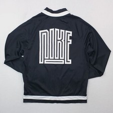 Nike Jacket Mens Medium Black White Starting Five Spellout Warm Up Track Coat