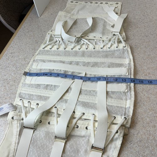 VTG Bell Horn Anatomical Support Fan Lacing Corset Girdle White Unisex Size 38 - Picture 10 of 12