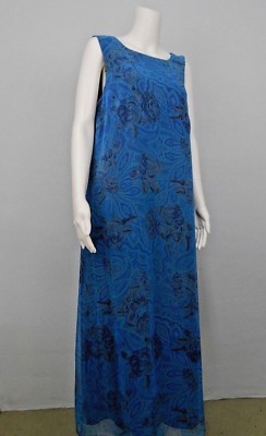 Virgo Women's Sleeveless Fully Lined Multi Color Full Length Dress Sz 14