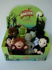 8 lot Universal Studio 9" Monsters 1999 Plush Dracula Wolfman Creature w/Display