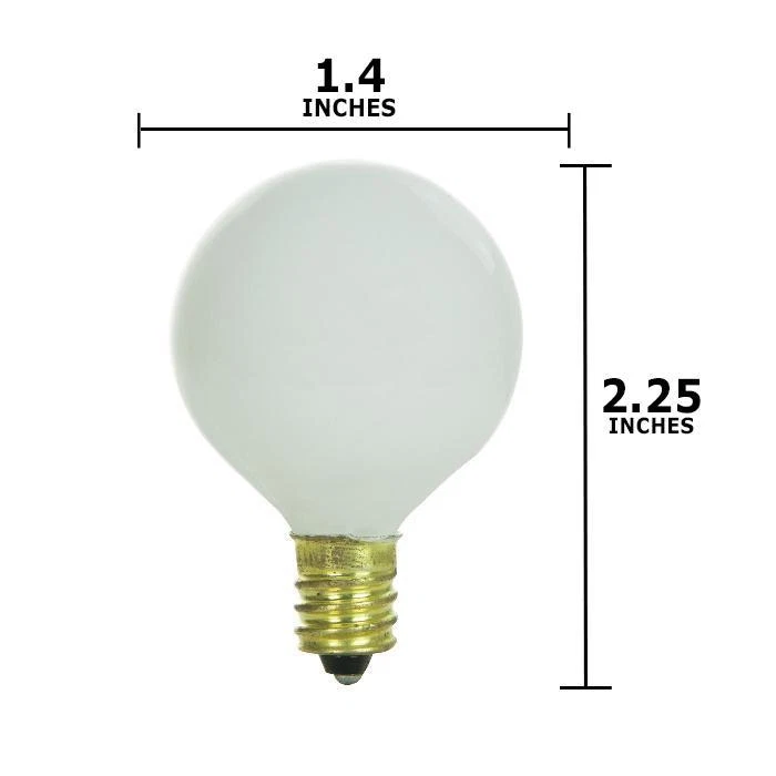 New Sunlite 10 Watt Candelabra Based G11 Globe 1 Bulb White 1500 hours 56 L #562 - Image 3 of 3