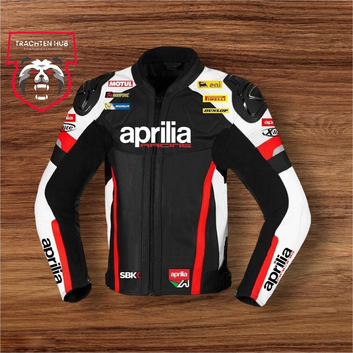 APRILIA Motorbike/ Motorcycle Leather Jacket MOTOGP Racing Biker