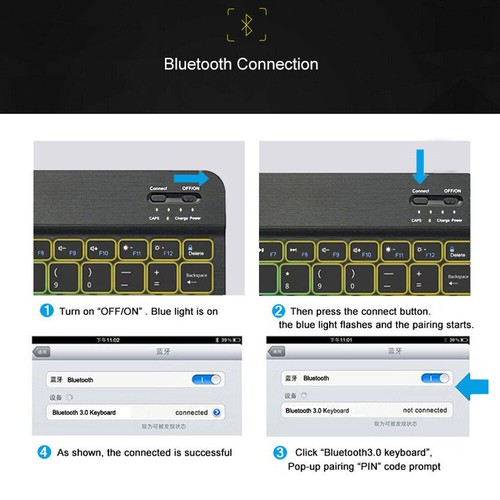 For Samsung Galaxy Tab A9 Plus 11"2023 Backlit Keyboard Leather Case Cove Mouse - Picture 51 of 64