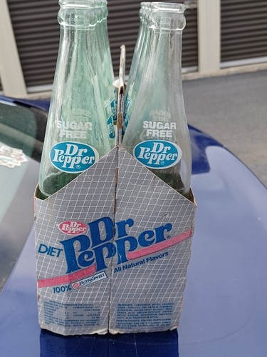Diet Dr Pepper 8 Pack 16 Oz Glass Bottles Vintage Empty Sugar Free W/Case!! - Picture 2 of 10